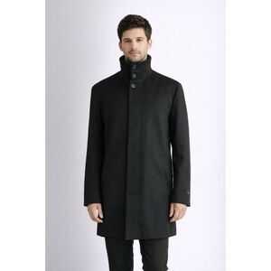 Wool Blend J. Ferrar Long Sleeve Button Front Jacket Black M